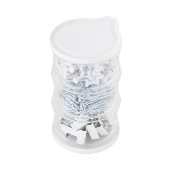 Tower of Clips and Push Pins