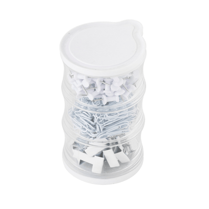 Tower of Clips and Push Pins