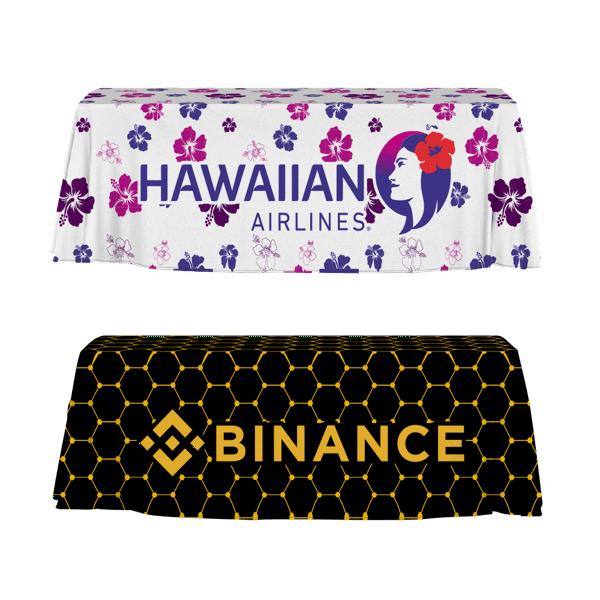 White Drape Openback 8ft Table Cloth