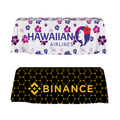 White Drape Openback 8ft Table Cloth