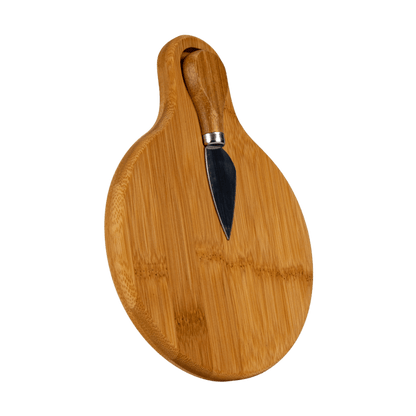 Small Bamboo Cutting Board with Cheese Knife