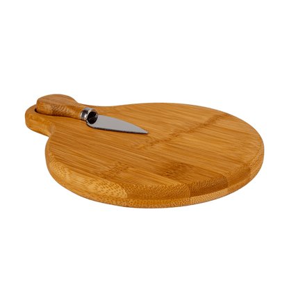 Small Bamboo Cutting Board with Cheese Knife