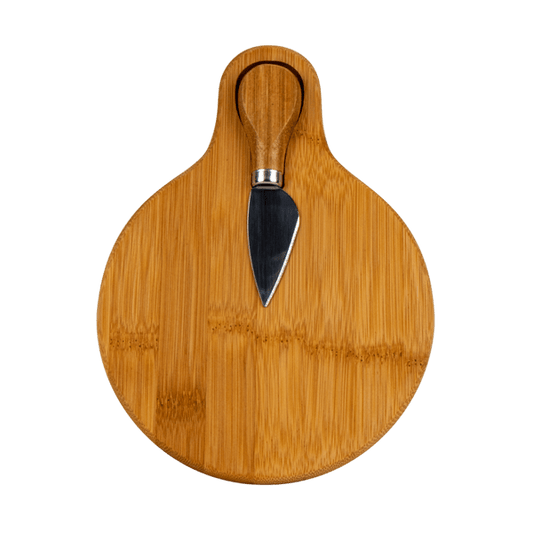 Small Bamboo Cutting Board with Cheese Knife