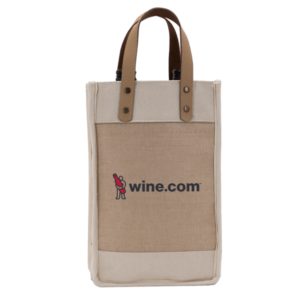 Sonoma Cotton Jute Wine Cooler Bag