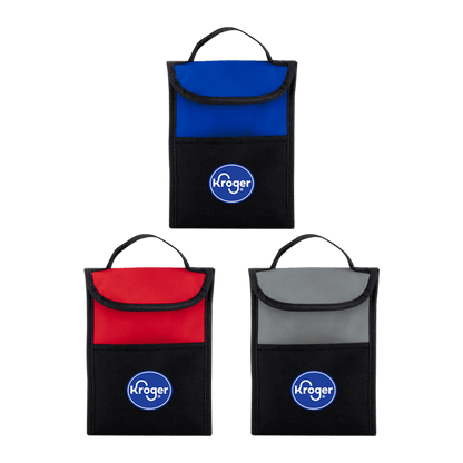 Cool Gray 8c, Black Back Bay Recycled Non Woven Lunch Cooler