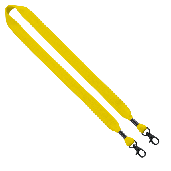 3/4" Cotton Double Lobster Clip Lanyard