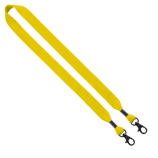3/4" Cotton Double Lobster Clip Lanyard