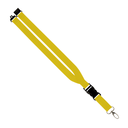 Maverick 1" Polyester Lanyard w/ Slide Buckle Release, Silver Metal Oval & Convenience Release