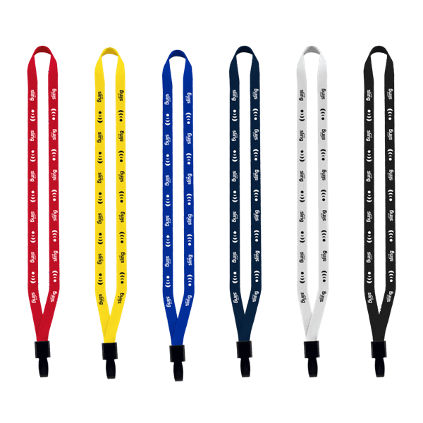 1/2" Polyester Lanyard with Non-Swivel Plastic Hook