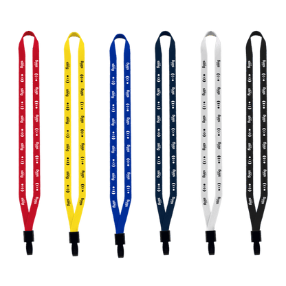 1/2" Polyester Lanyard with Non-Swivel Plastic Hook
