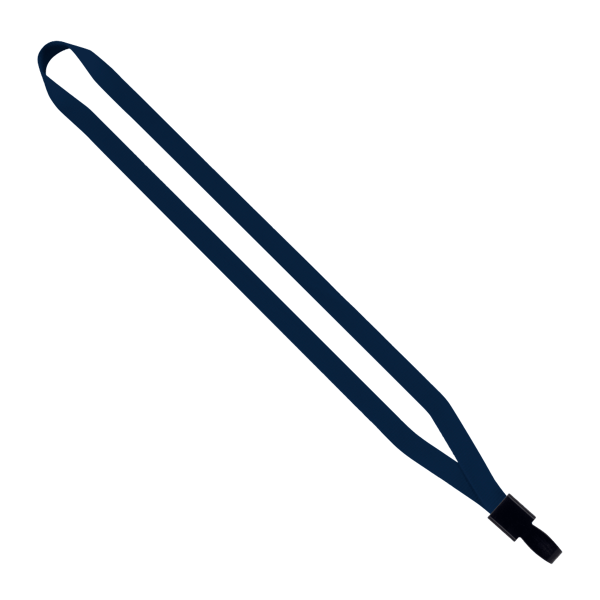 1/2" Polyester Lanyard with Non-Swivel Plastic Hook