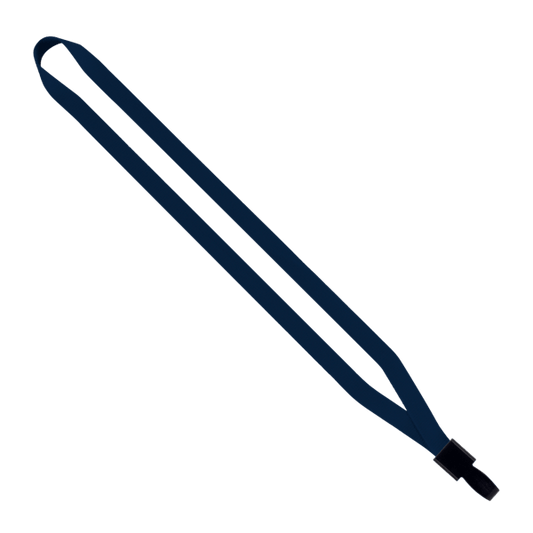 1/2" Polyester Lanyard with Non-Swivel Plastic Hook