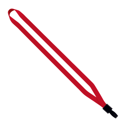 1/2" Polyester Lanyard with Non-Swivel Plastic Hook