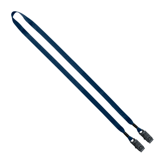 1/2" Polyester Double Bulldog Clip Lanyard