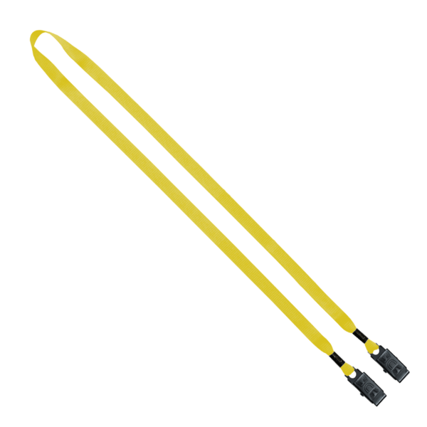 1/2" Polyester Double Bulldog Clip Lanyard