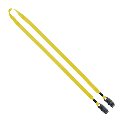 1/2" Polyester Double Bulldog Clip Lanyard