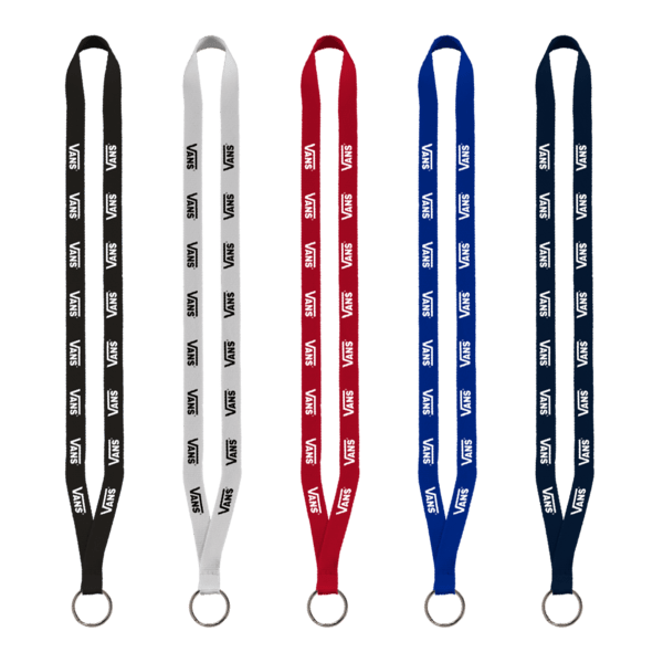 1/2" Polyester Lanyard with Sewn Metal Split-Ring