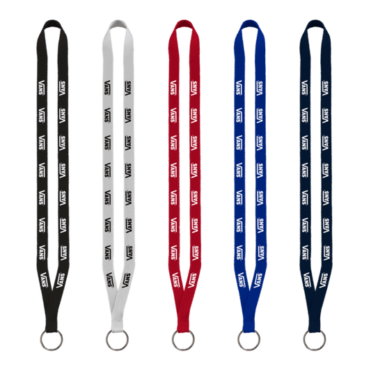 1/2" Polyester Lanyard with Sewn Metal Split-Ring