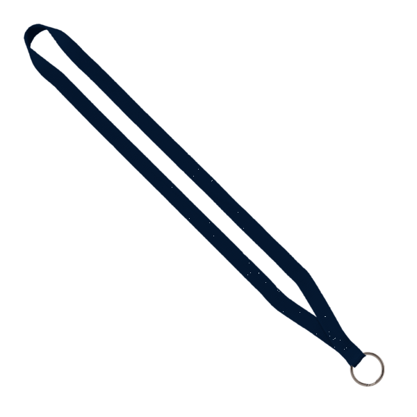1/2" Polyester Lanyard with Sewn Metal Split-Ring