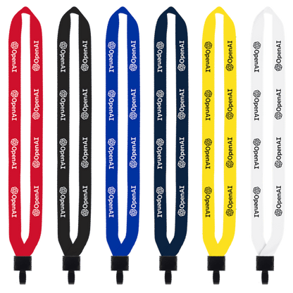 3/4" Polyester Lanyard with Non-Swivel Plastic Hook