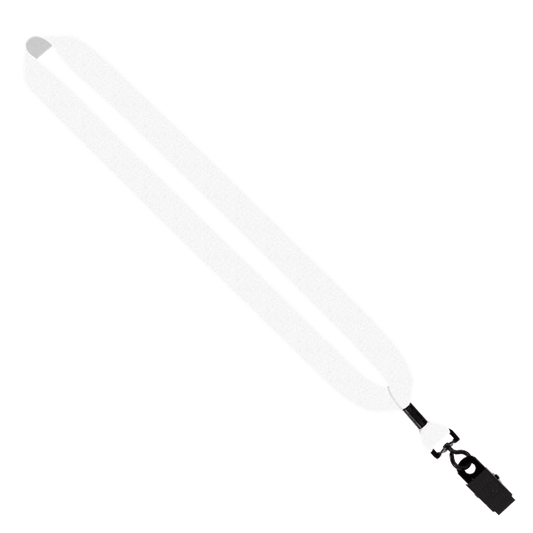 1" Dye Sublimated Lanyard with Metal Crimp & Metal Bulldog Clip