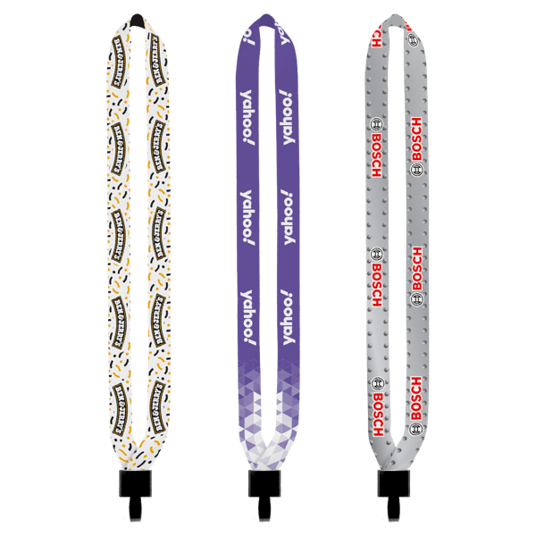 3/4" Dye-Sublimation Lanyard with Non-Swivel Plastic Hook