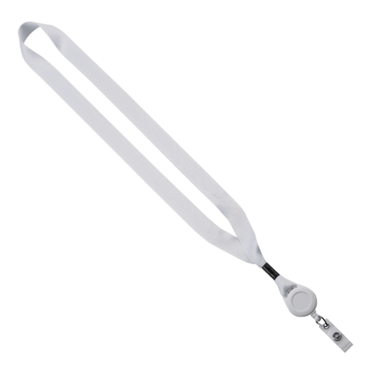 3/4" Dye-Sublimated Lanyard with Metal Crimp & Retractable Badge Reel