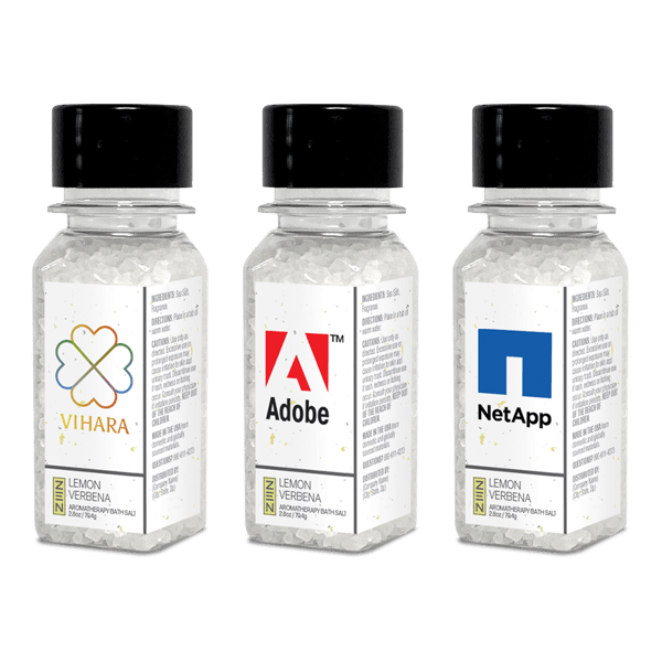 2 oz. Lemon Verbena Bath Salts in Tall Square Jar