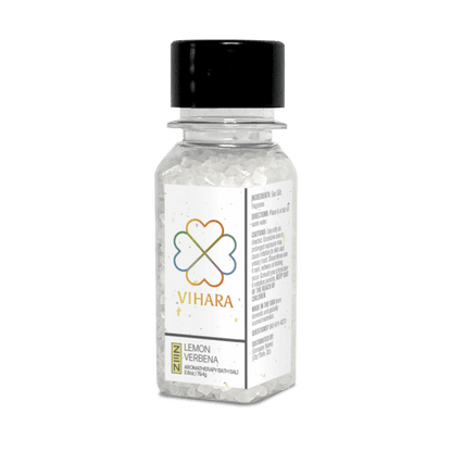 2 oz. Lemon Verbena Bath Salts in Tall Square Jar