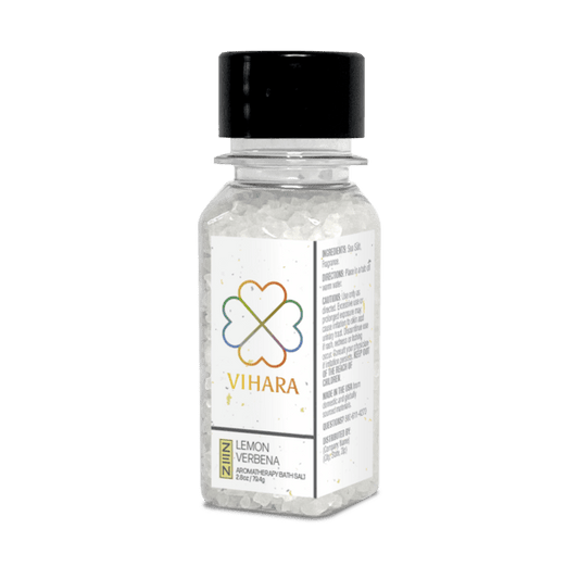 2 oz. Lemon Verbena Bath Salts in Tall Square Jar