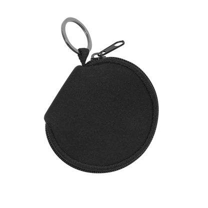 Neoprene Zipper Pouch Keychain with Silver Split-Ring