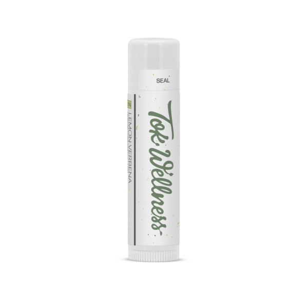Lemon Verbena Natural Lip Balm in White Tube
