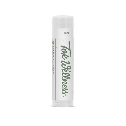Lemon Verbena Natural Lip Balm in White Tube