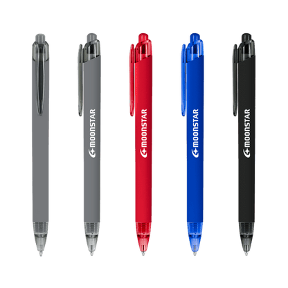 Black Flex Recycled Ballpoint with Rubber Coating