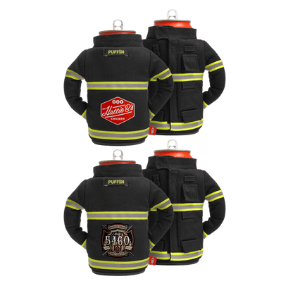 Black, Reflective The Backdraft Can Cooler, By Puffin Drinkwear