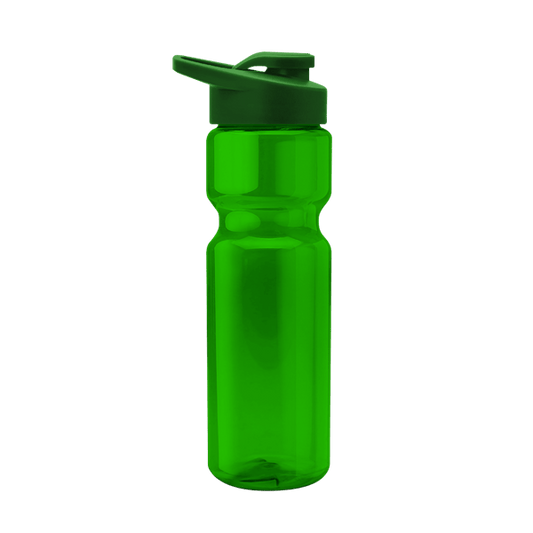 Tandem 28oz Recycled Transparent Bike Bottle w/Drink-thru Lid