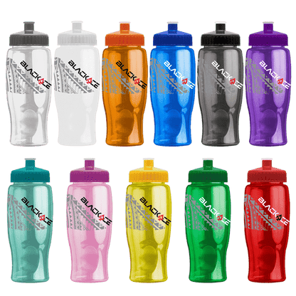 Rotation 27oz Transparent Contour Bottle w/Push-Pull Lid