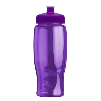 Rotation 27oz Transparent Contour Bottle w/Push-Pull Lid