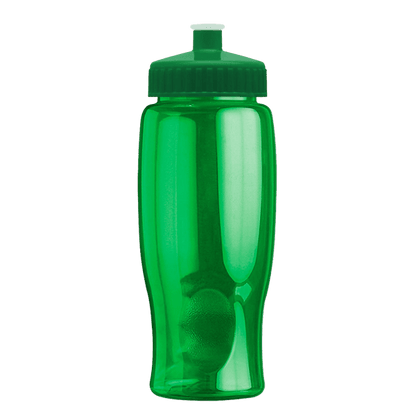 Rotation 27oz Transparent Contour Bottle w/Push-Pull Lid