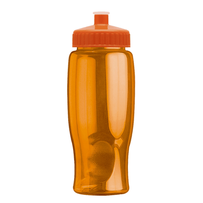 Rotation 27oz Transparent Contour Bottle w/Push-Pull Lid