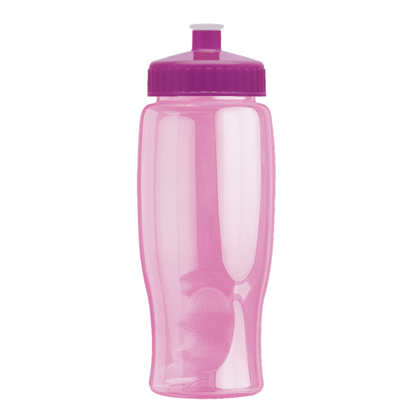 Rotation 27oz Transparent Contour Bottle w/Push-Pull Lid