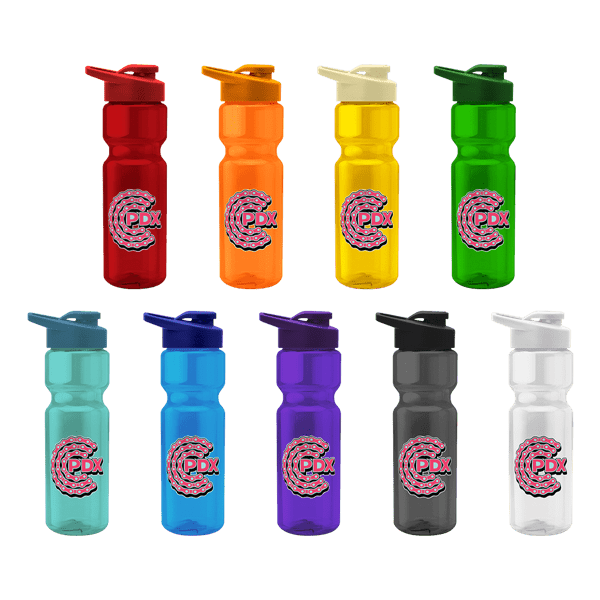 Blazer 28oz Transparent Bike Bottle w/Drink-thru Lid