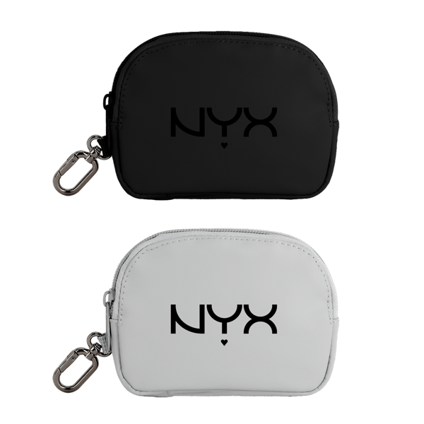 Black Branson Round Recycled PU Zip Pouch