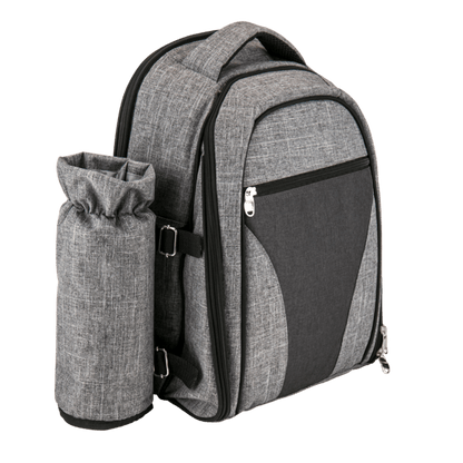 Wine & Picnic Cooler Backpack for Four + Fleece Blanket