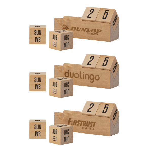 Boa 4" Laser Engraved Wooden Perpetual Calendar