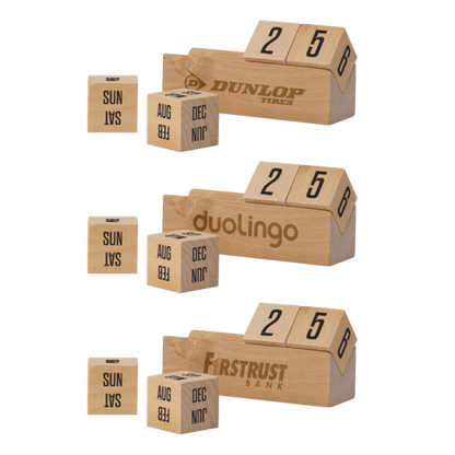 Boa 4" Laser Engraved Wooden Perpetual Calendar