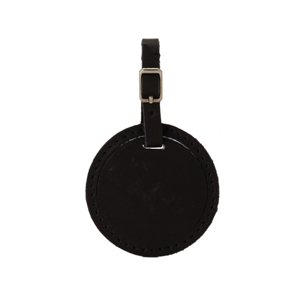 Culver Round Leather Luggage Tag