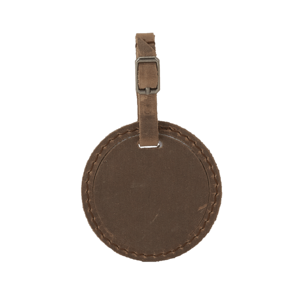 Culver Round Leather Luggage Tag