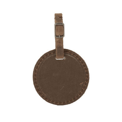 Culver Round Leather Luggage Tag