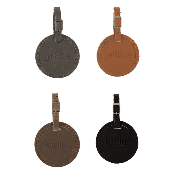 Culver Round Leather Luggage Tag